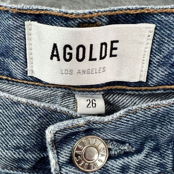 Agolde Jeans‎ 26 Feel Good Jamie Distressed Organic Cotton High Rise Button Fly - Picture 7 of 16